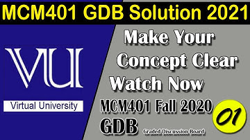 MCM401 GDB 1 Solution 2021 | MCM401 Fall 2020 | Virtual University | AM Knowledge Official