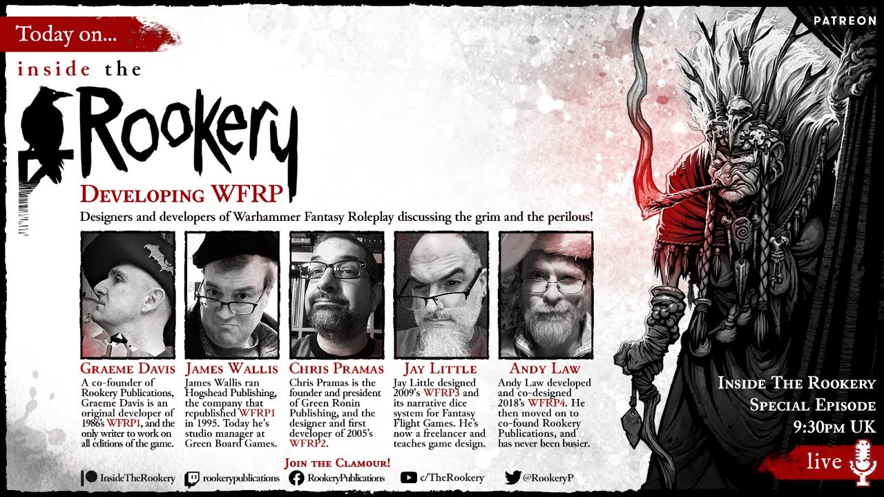 Inside the Rookery (S1 Special) - Developing Warhammer Fantasy Roleplay ...