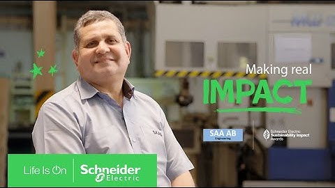 Driving Impactful Decarbonization Initiatives at SAA AB Engineering | Schneider Electric