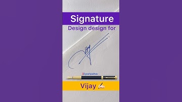 Signature design for Vijay ✍🏻 #signature #youtubeshorts #signaturedesign @Dyashjadhav