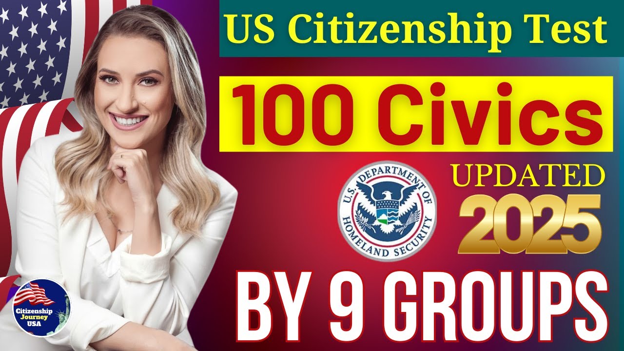 100 Civics Questions 2025 by 9 Groups for the US Citizenship Test (Easy ...