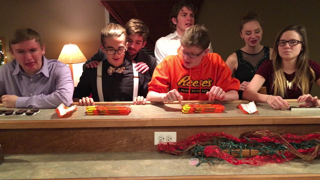 Reese's Peanut Butter Cup Eating Competition - YouTube