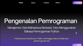 Presentasi UAS | Manajemen Data Mahasiswa Berbasis Python