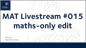 MAT Livestream 2020 #015 | Maths-only edit | Curve sketching and graphs