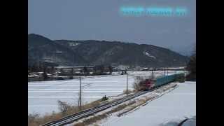磐越西線　安子ヶ島－磐梯熱海　ED75貨物列車（ワム80000)