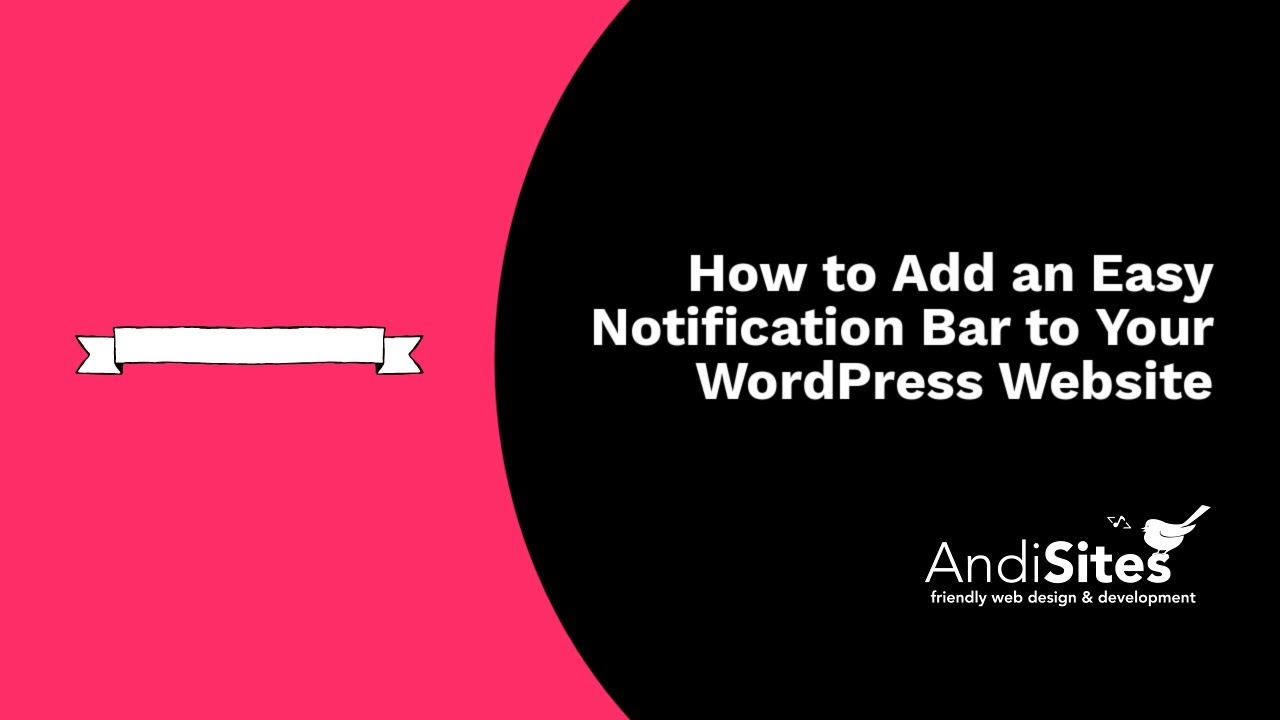 How to Add an Easy Notification Bar to Your WordPress Website - YouTube