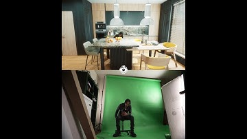 Green Screen Before And After #3D VFX #GreenScreen #BeforeAndAfter #3D