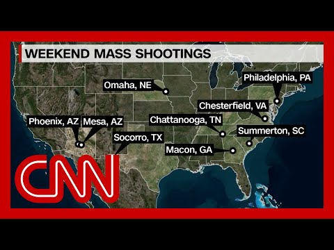 Weekend mass shootings in US leave at least a dozen dead and over 60 injured