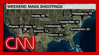 Weekend mass shootings in US leave at least a dozen dead and over 60 injured