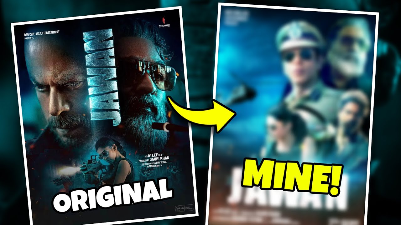 Recreating SRK's 'Jawan' Movie Poster in Photoshop | Step-by-Step Tutorial