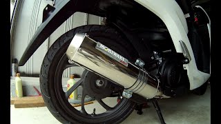 HONDA Dio110 (JK03) Moriwaki ZERO muffler replacement - YouTube