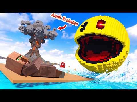 Anak Krakatau Erupts and Leads to a Pac-Man Disaster Torturing This Villager !!!