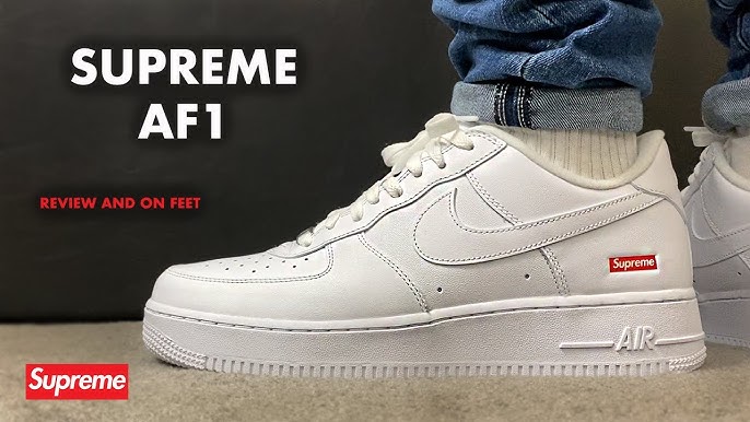 SUPREME NIKE AIR FORCE 1 LOW BLACK REVIEW AND ON FEET!!! WATCH
