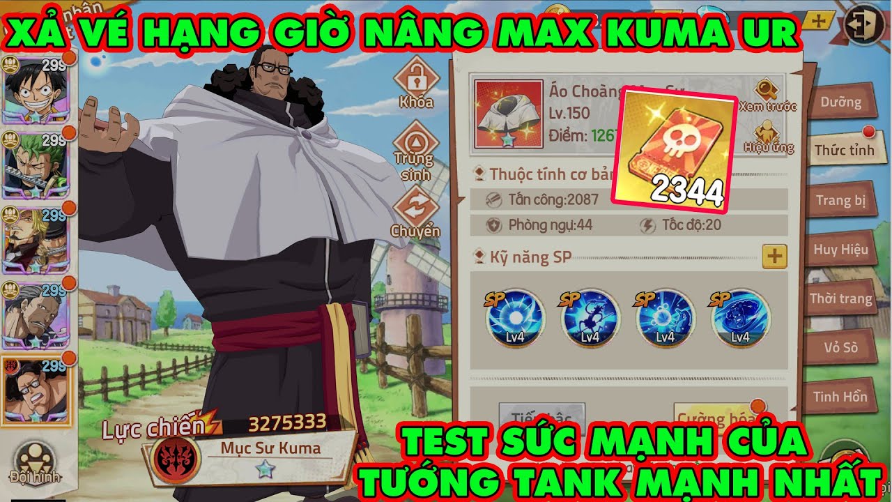 Haki Huyền Thoại - Xả Vé Hạng Giờ Nâng Max SP Kuma UR Tướng Tank Khỏe Nhất Toàn Meta Có Gì Hot?