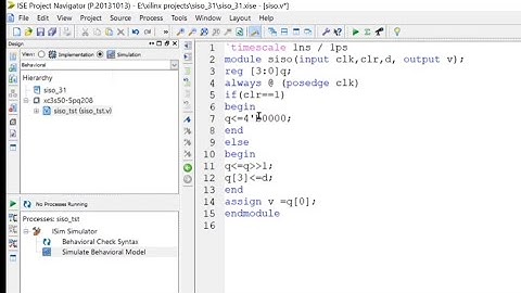 Tutorial 35: Verilog code of serial In serial Out Shift Register || #SISO @knowledge unlimited