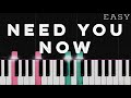 Lady Antebellum - Need You Now | EASY Piano Tutorial