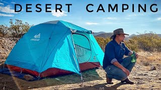 Desert Camping Alone -Carne Asada Tacos &amp; Discussing The Wildlife!