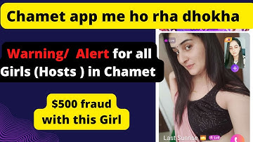 $500 fraud with girl in chamet || Host  chamet me account delete kaise kare || Chamet agency