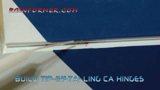 Installing R/C Airplane CA Hinges by: RCINFORMER.COM