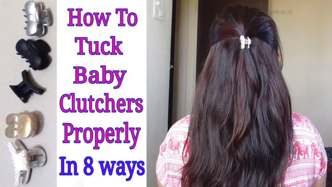 How To Tuck Clutcher Properly|Clutcher Bun Hairstyles|Everyday Hairstyles|Alwaysprettyuseful  - YouTube