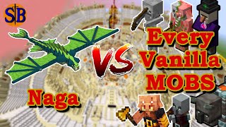 Naga (Mowzie's mobs) vs Every Vanilla Mobs  | Minecraft Mob Battle