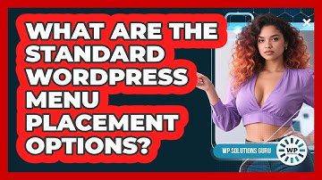 What Are The Standard WordPress Menu Placement Options?