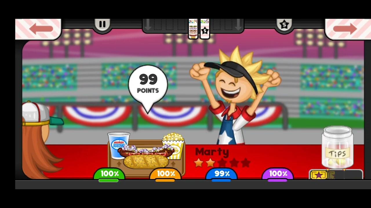 Papa's Hotdoggeria Flipline studio Day 32 starlight BBQ YouTube