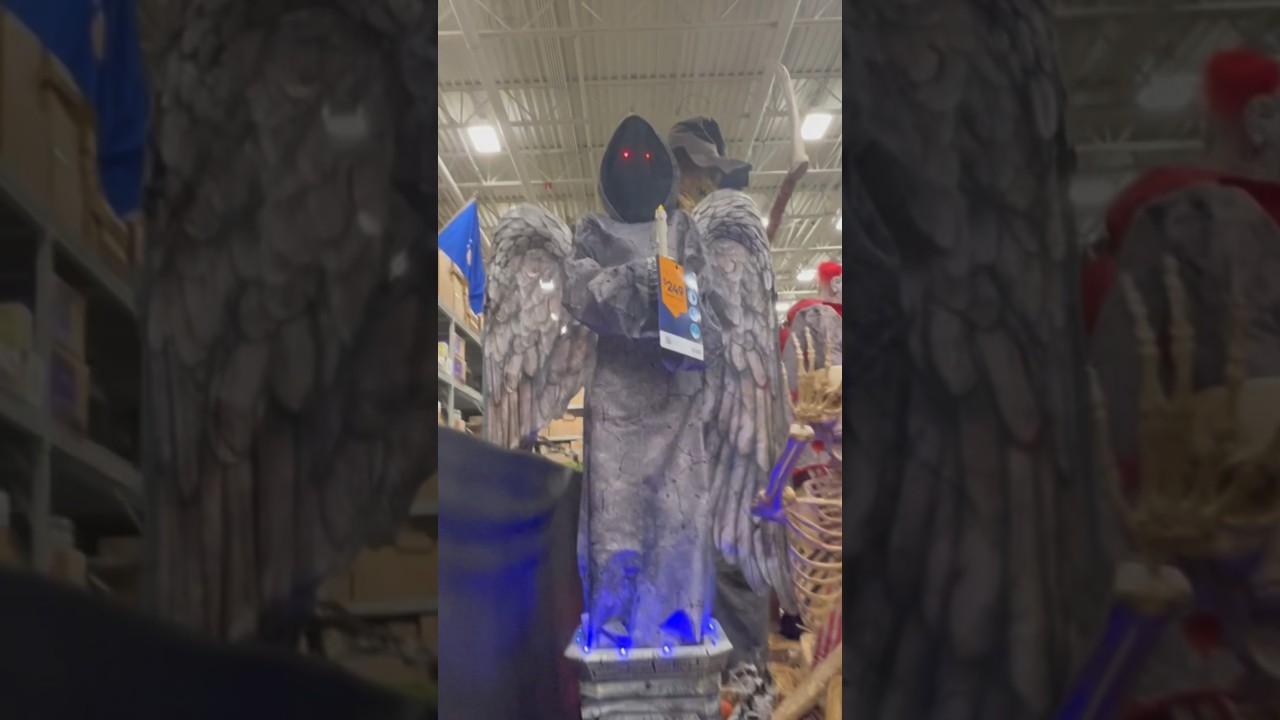 Lowes Halloween Cemetery Angel Demo!