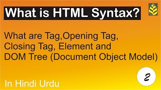 Basic Syntax Of HTML in Hindi/Urdu