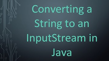 Converting a String to an InputStream in Java