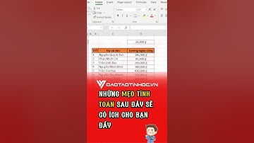 Những mẹo tính toán trong Excel #tinhocvanphong #daotaotinhoc #excel #tips #shorts