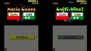 New Super Mario Bros DS - Mario Vs. Luigi - Split Screen Recording