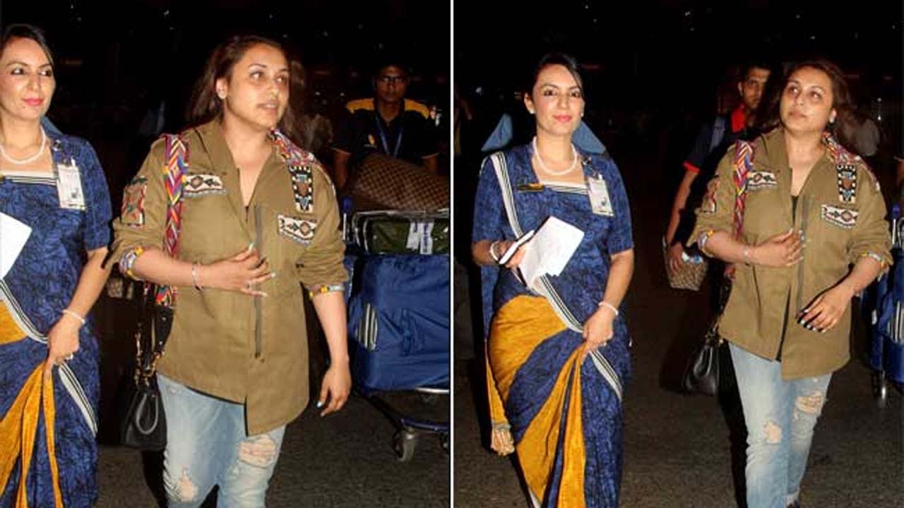 Rani Mukerji Spotted At Mumbai Airport Latest Bollywood