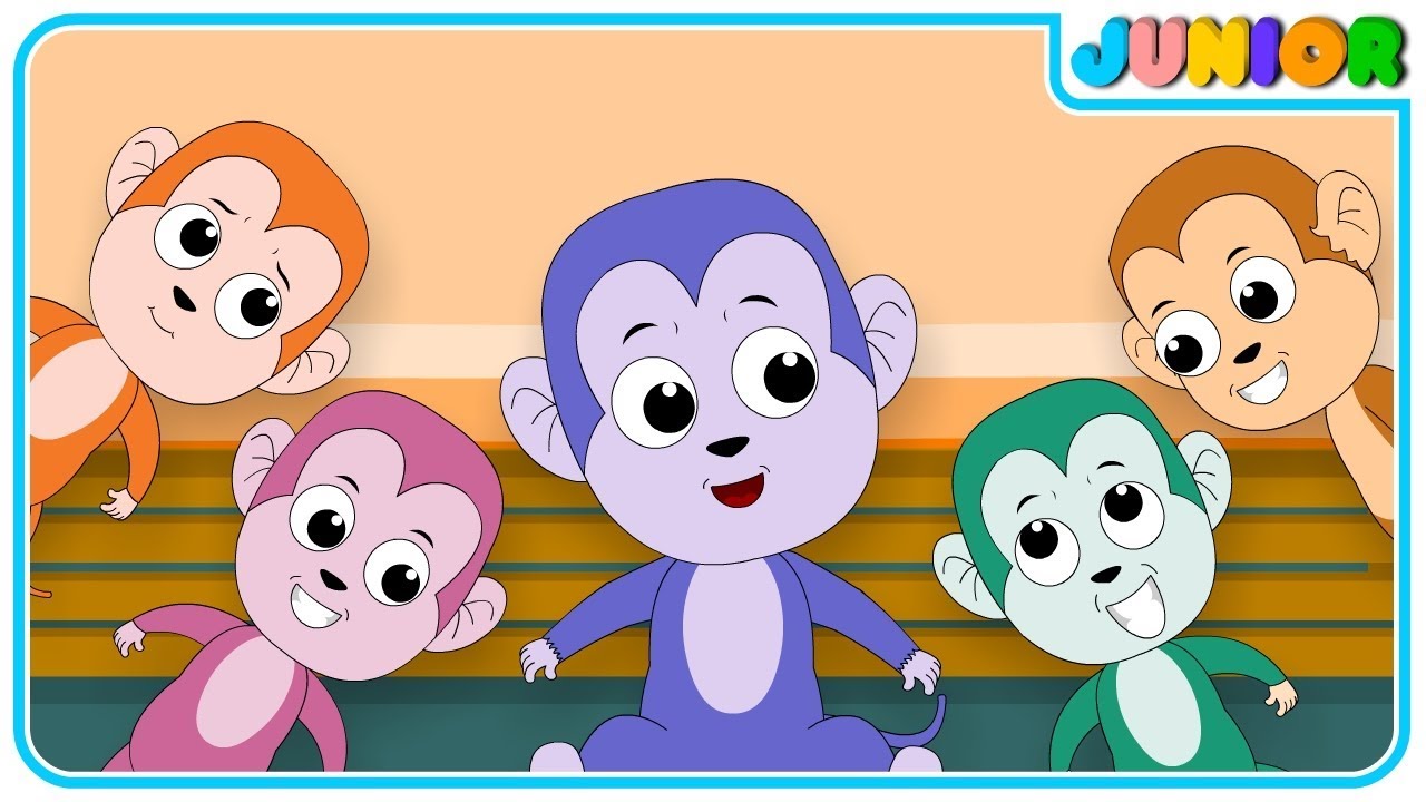 Five Little Monkey Jumping On the bed | Nursery Rhymes & Kids Songs | Nursery Rhymes Junior