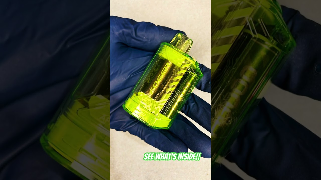 SEE WHATS INSIDE!! ** Foger CT10000 Sour Apple Ice Disposable**