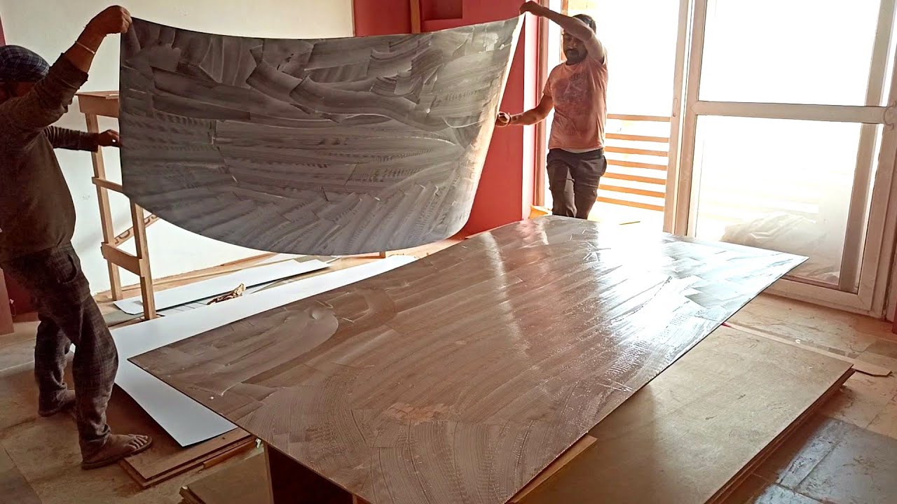 Lamination pasting on plywood