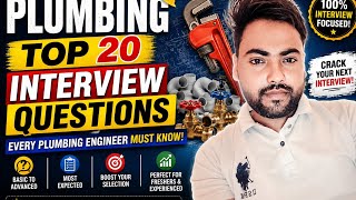Top 20 Plumbing Interview Questions & Answers | Plumbing Engineer Interview | Global MEP Academy