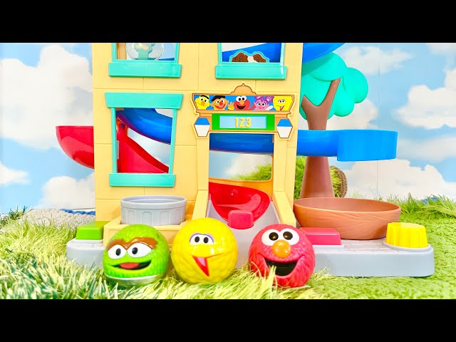 MARK&LONA マーク&ロナ Sesame Street Playhouse Ball Pouch NEW SESAME STREET Round The Neighbourhood Ball Ramp Slide