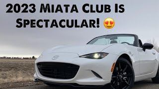 2023 Mazda MX5 Miata Club 6 Speed Review and 060!