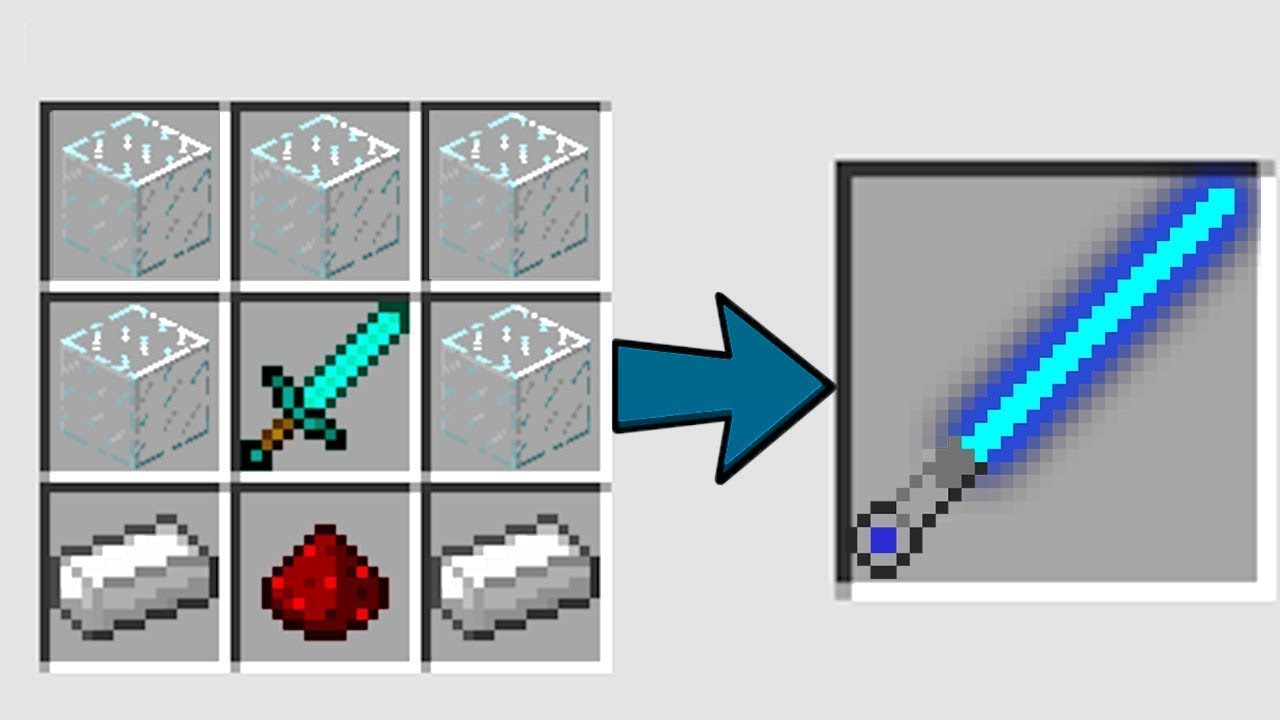 как сделать меч с огнём в майнкрафте #2