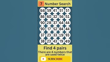 Number Search Challenge 7– How Fast Can You Spot the Match? ⏱️ Let’s Play! #puzzle#Memory#braingame