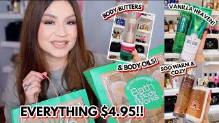 EVERYTHING I GOT FOR $4.95 AT BATH & BODY WORKS! | PERFUME DUPES, NEW BODY BUTTERS, BODY OILS & MORE