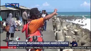 Ombak Tinggi di Area Wisata Pantai Glagah, Wisatawan Dilarang mandi #SeputariNewsSiang16/05