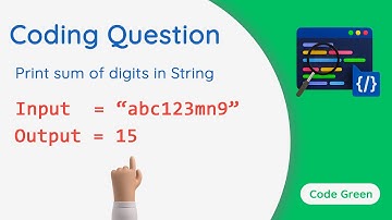 Print sum of digits from given String in Java |Crack the Coding Interview Question series