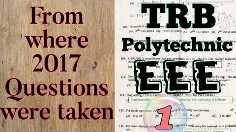 TRB polytechnic EEE question paper/trb polytechnic EEE/trb eee study materials/trb polytechnic exam