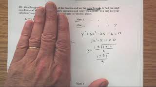 Max and Min with Slope Formula
