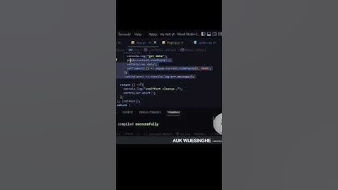 REACT HOOKS | useEffect Cleanup Function 01 | AUK Learning Center | #shorts