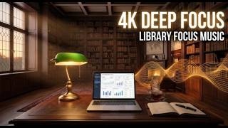 Monday Deep Work: Private Library Ambience &amp; Focus Music (4K Cognitive Flow)