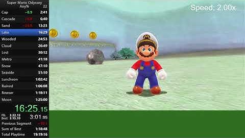 An Any% Speedrun BUT... Every time I skip a cutscene it gets faster - Super Mario Odyssey - Any%
