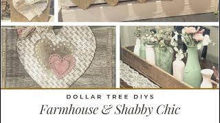 Dollar Tree Farmhouse/ DIY Shabby Chic Valentine’s Decor/ Dusty Pink